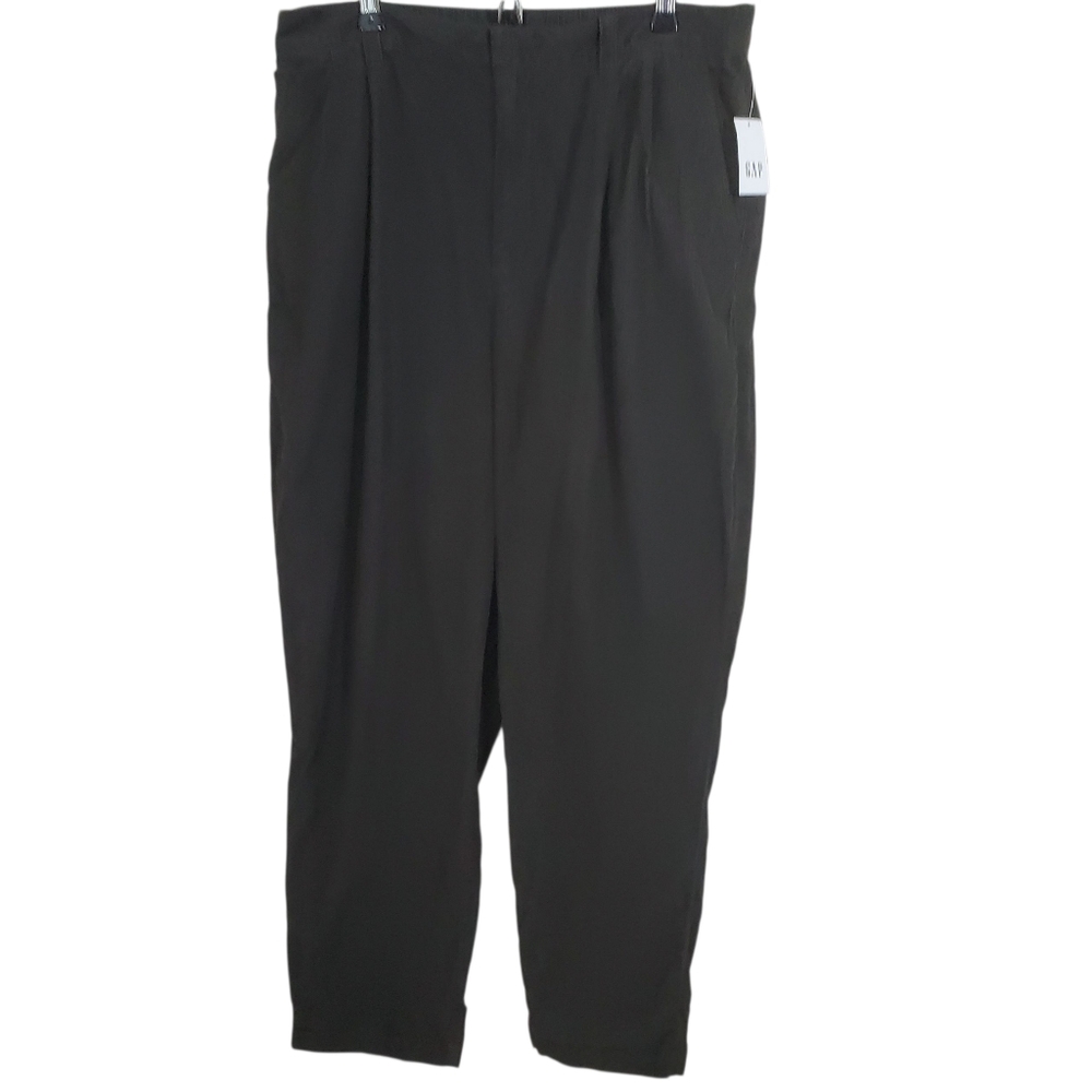 NWT Gap Pleated Tapered Cords Pants Corduroy Dark Brown Noir Fall Casual Size 14
